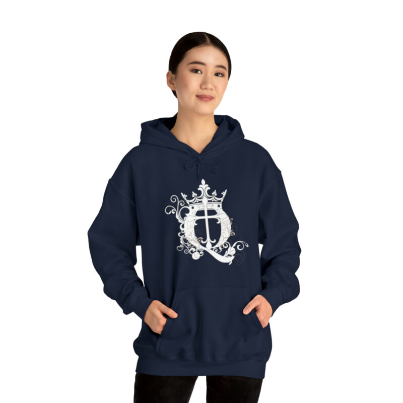 Crown Q Cross - Unisex Heavy Blend™ Hooded Sweatshirt - Image 41
