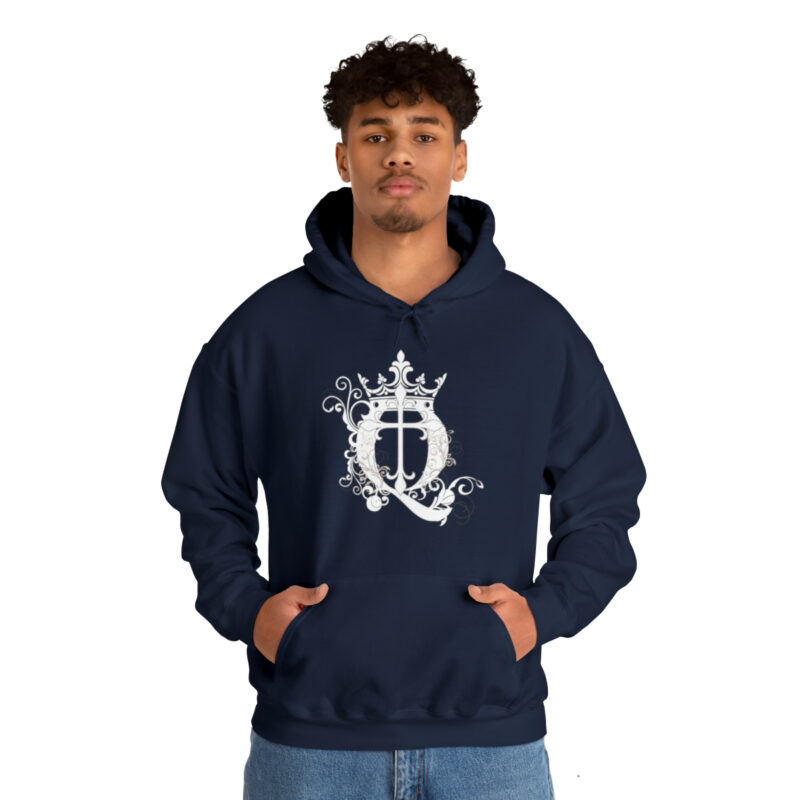 Crown Q Cross - Unisex Heavy Blend™ Hooded Sweatshirt - Image 42