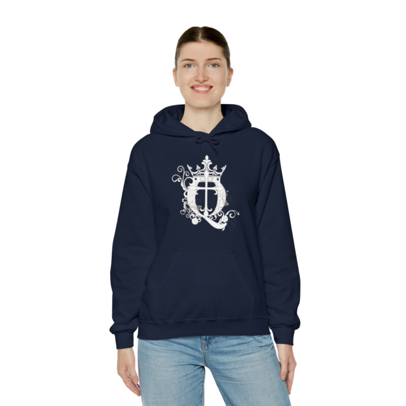 Crown Q Cross - Unisex Heavy Blend™ Hooded Sweatshirt - Image 43