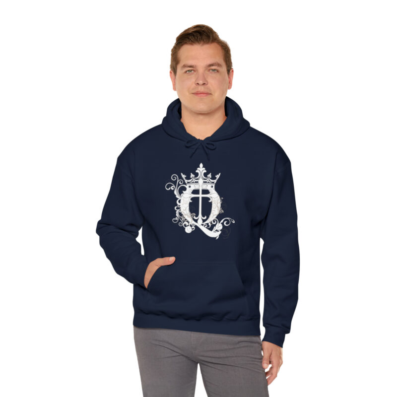 Crown Q Cross - Unisex Heavy Blend™ Hooded Sweatshirt - Image 44