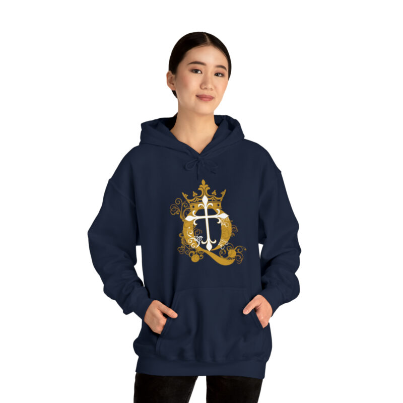 Crown Q Cross - Unisex Heavy Blend™ Hooded Sweatshirt - Image 28