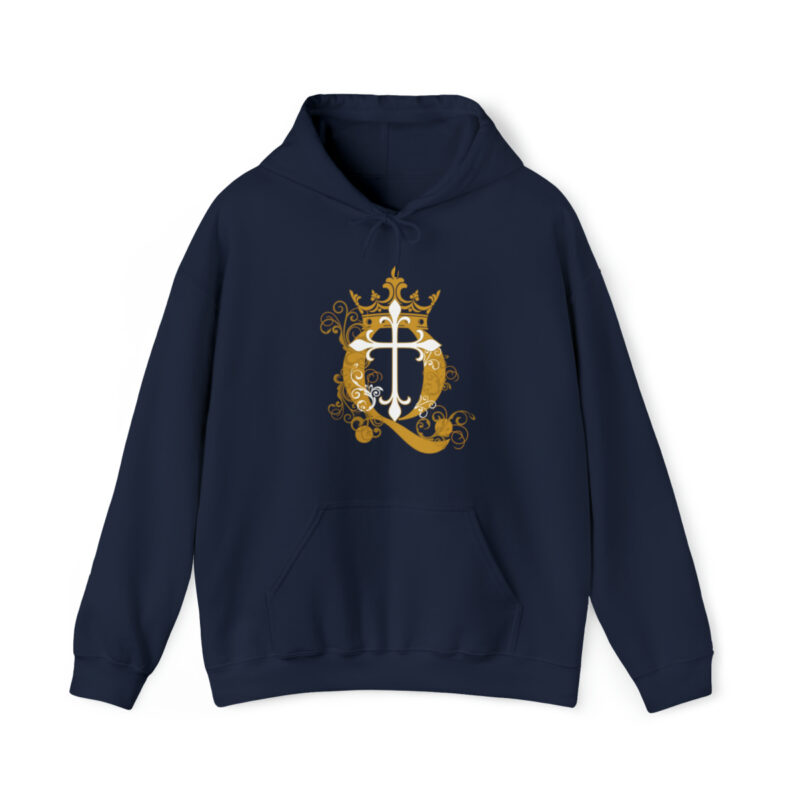 Crown Q Cross - Unisex Heavy Blend™ Hooded Sweatshirt - Image 29