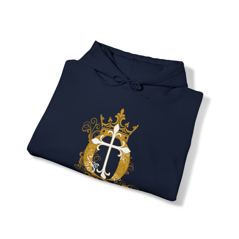 Crown Q Cross - Unisex Heavy Blend™ Hooded Sweatshirt - Image 32