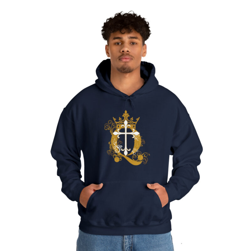 Crown Q Cross - Unisex Heavy Blend™ Hooded Sweatshirt - Image 33