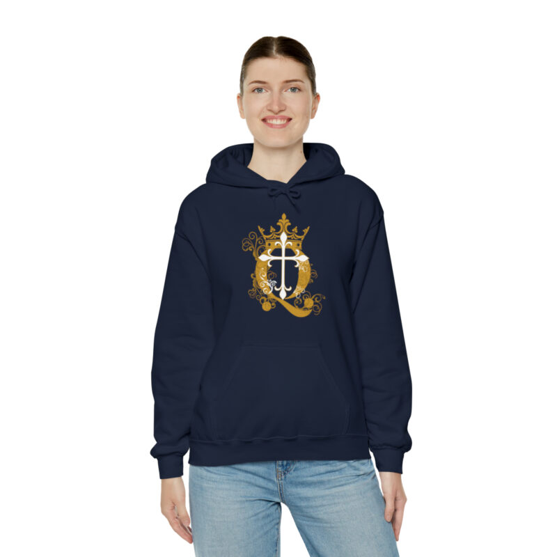 Crown Q Cross - Unisex Heavy Blend™ Hooded Sweatshirt - Image 34