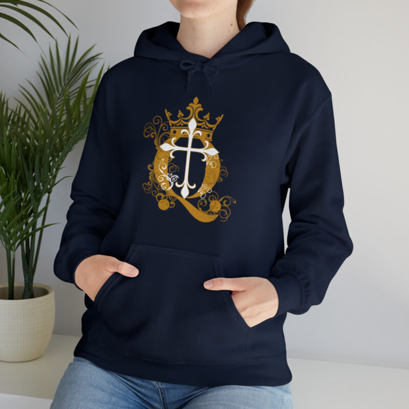Crown Q Cross - Unisex Heavy Blend™ Hooded Sweatshirt - Image 36
