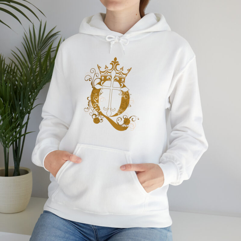 Crown Q Cross - Unisex Heavy Blend™ Hooded Sweatshirt - Image 18