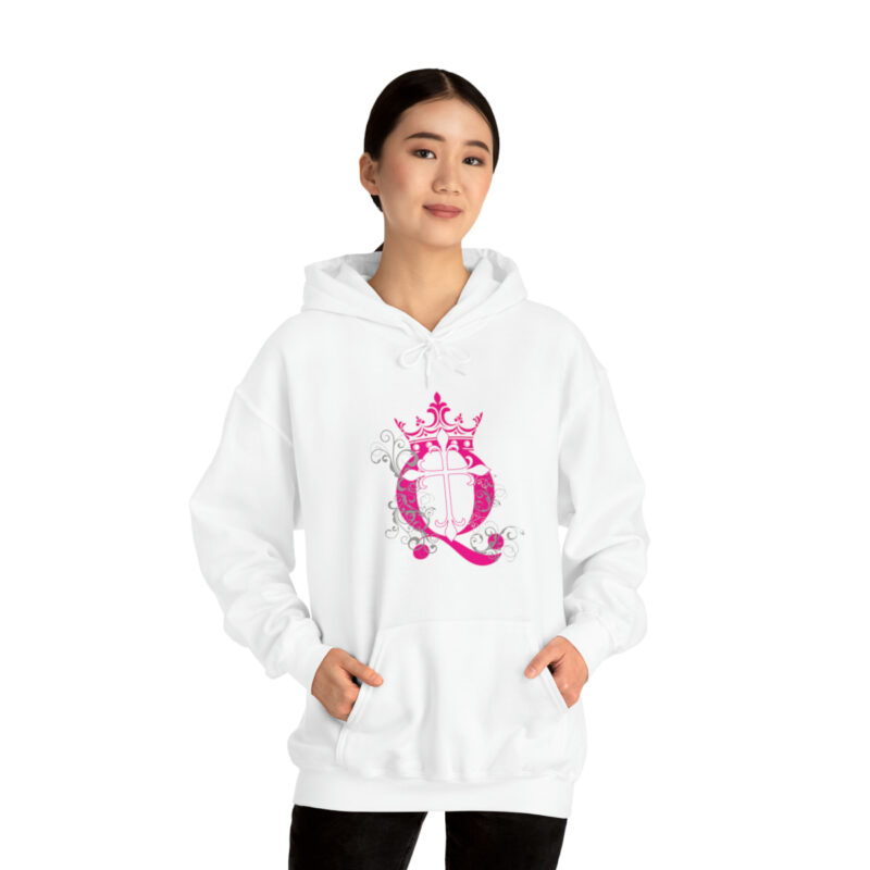 Crown Q Cross - Unisex Heavy Blend™ Hooded Sweatshirt - Image 5