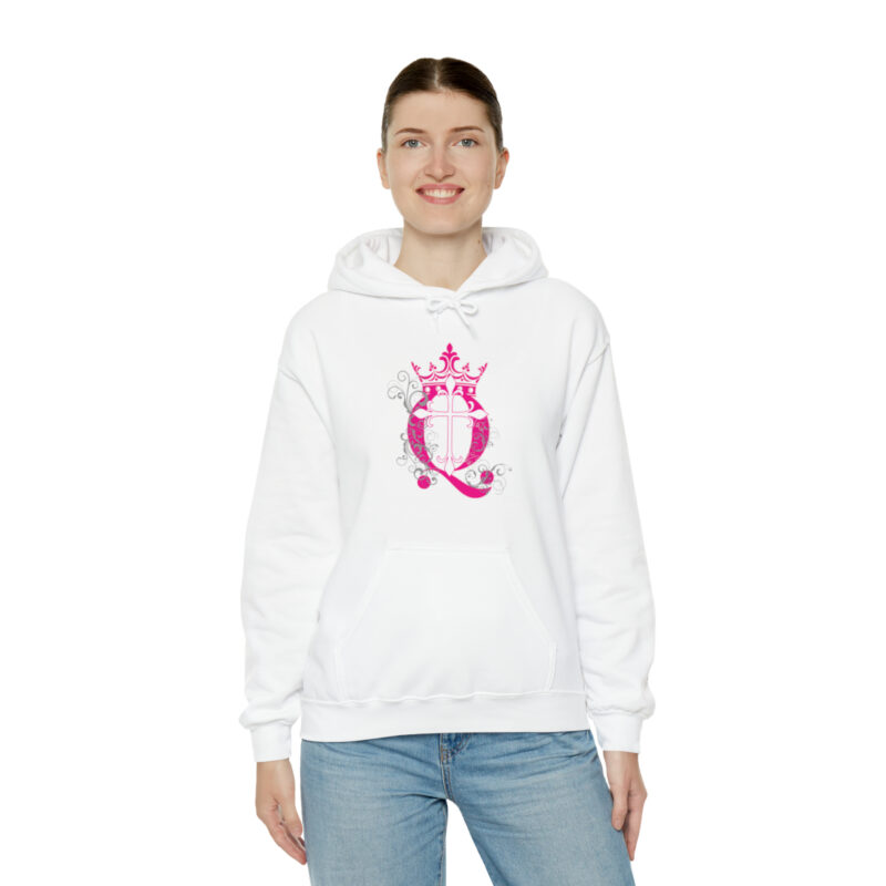 Crown Q Cross - Unisex Heavy Blend™ Hooded Sweatshirt - Image 7