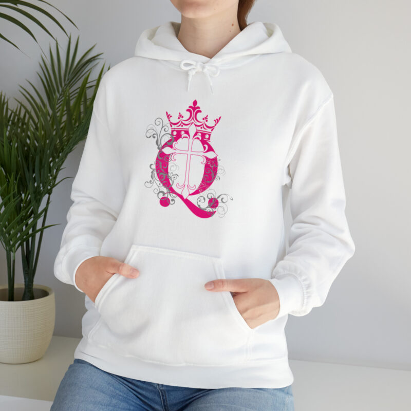 Crown Q Cross - Unisex Heavy Blend™ Hooded Sweatshirt - Image 9