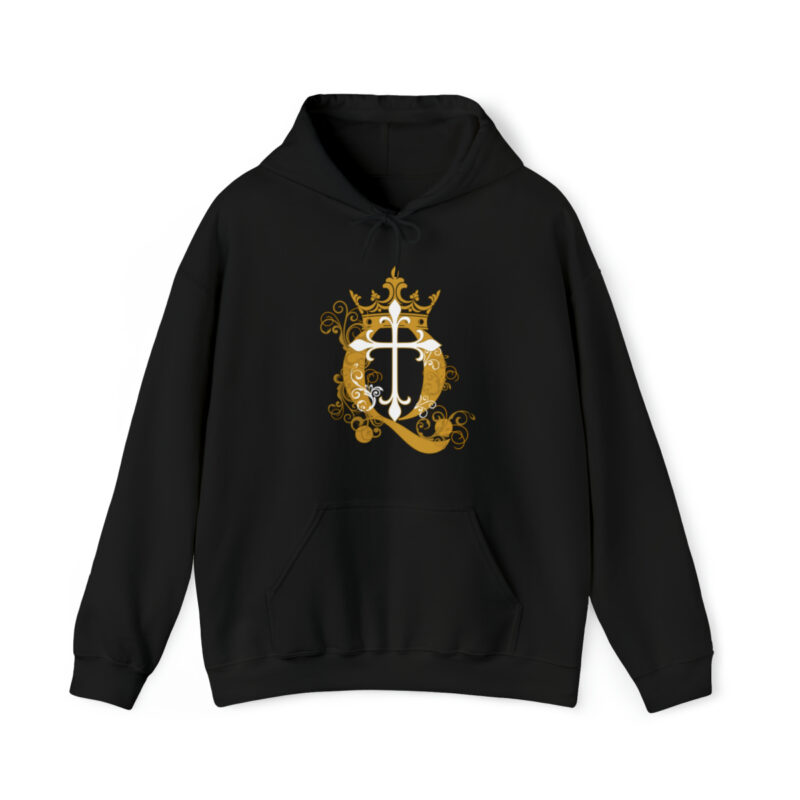 Crown Q Cross - Unisex Heavy Blend™ Hooded Sweatshirt - Image 2