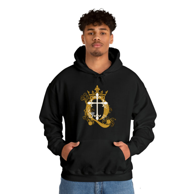 Crown Q Cross - Unisex Heavy Blend™ Hooded Sweatshirt - Image 6