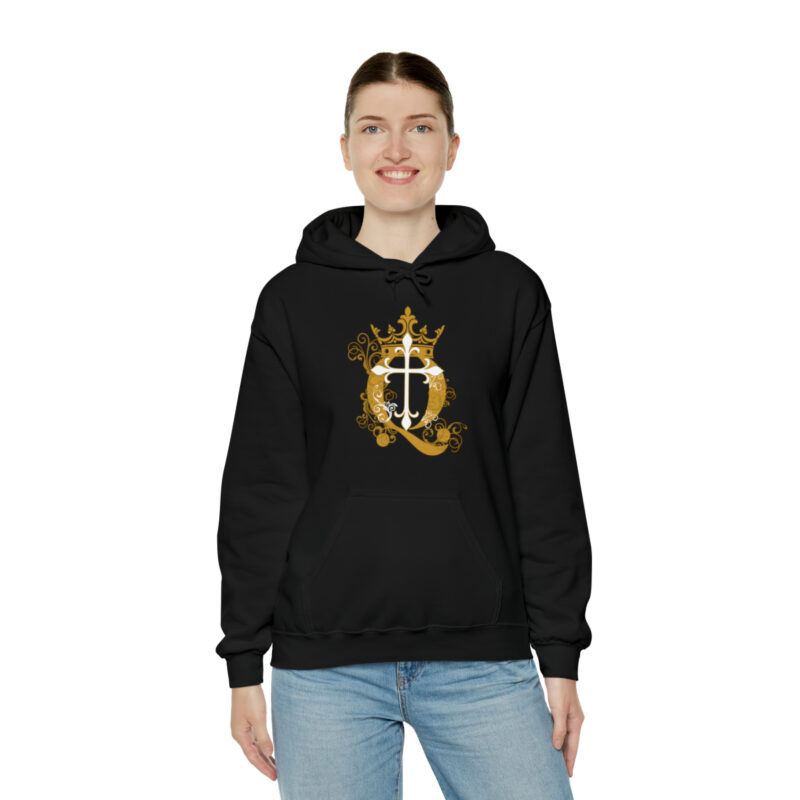 Crown Q Cross - Unisex Heavy Blend™ Hooded Sweatshirt - Image 7