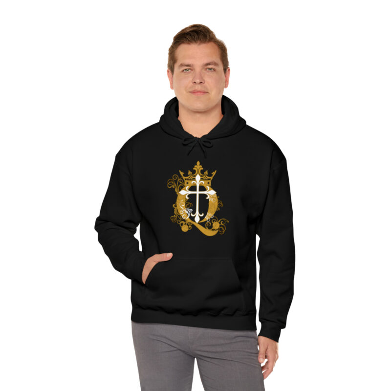 Crown Q Cross - Unisex Heavy Blend™ Hooded Sweatshirt - Image 8
