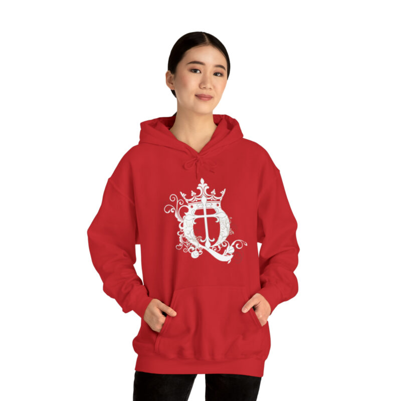 Crown Q Cross - Unisex Heavy Blend™ Hooded Sweatshirt - Image 50