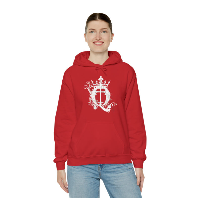 Crown Q Cross - Unisex Heavy Blend™ Hooded Sweatshirt - Image 52
