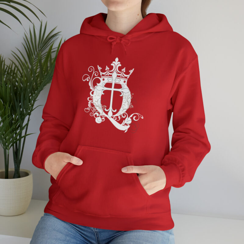 Crown Q Cross - Unisex Heavy Blend™ Hooded Sweatshirt - Image 54