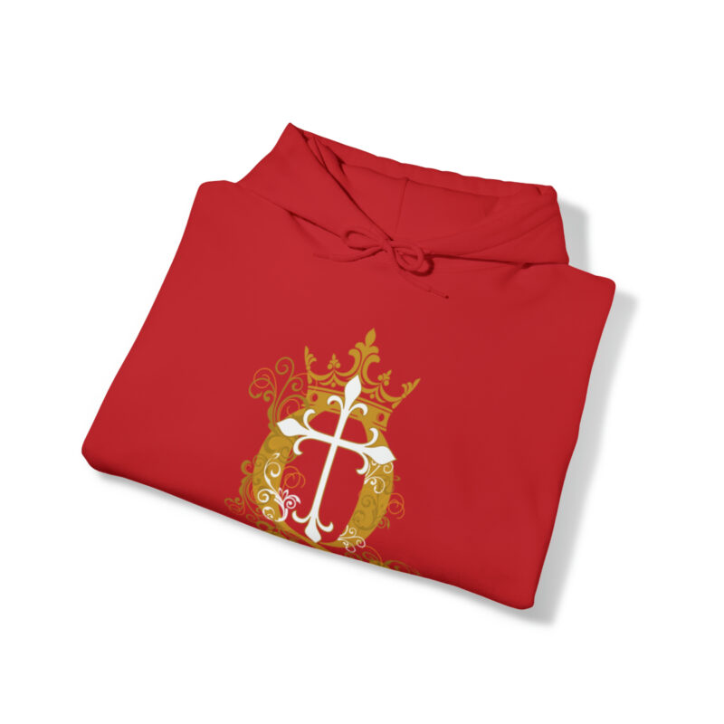 Crown Q Cross - Unisex Heavy Blend™ Hooded Sweatshirt - Image 41