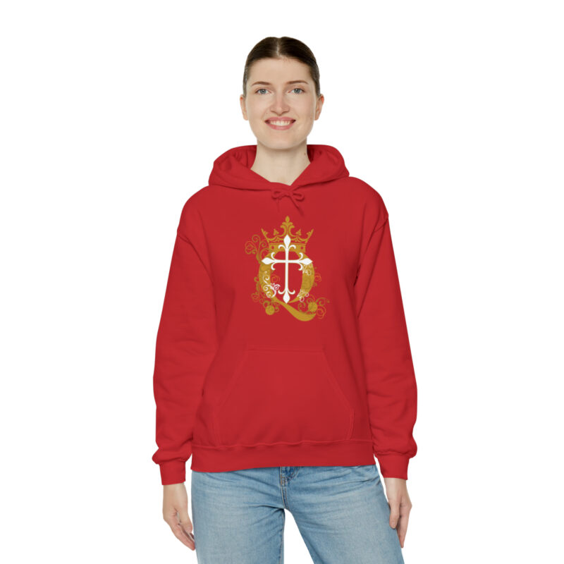 Crown Q Cross - Unisex Heavy Blend™ Hooded Sweatshirt - Image 43