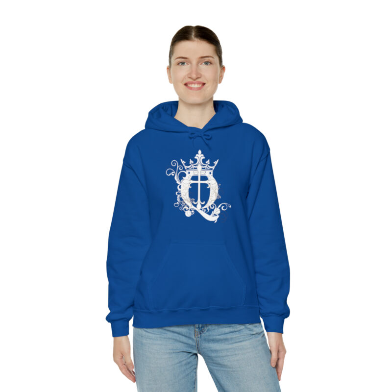 Crown Q Cross - Unisex Heavy Blend™ Hooded Sweatshirt - Image 34
