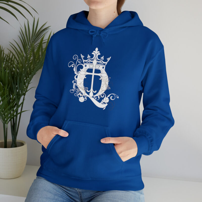 Crown Q Cross - Unisex Heavy Blend™ Hooded Sweatshirt - Image 36