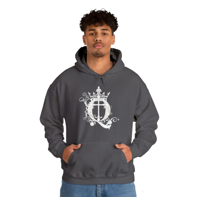 Crown Q Cross - Unisex Heavy Blend™ Hooded Sweatshirt - Image 24